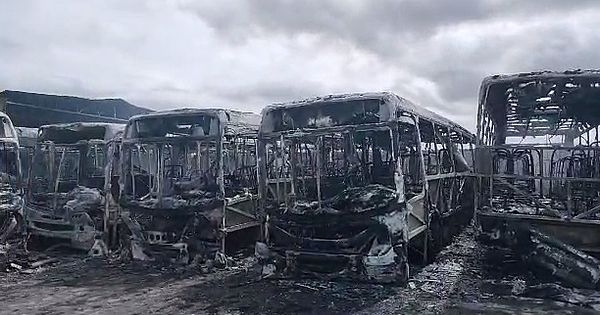 Dono de empresa de ônibus suspeita de causa e não acredita em incêndio criminoso