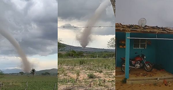 Impressionante: “tornado” provoca estragos e assusta moradores de Estrela de Alagoas