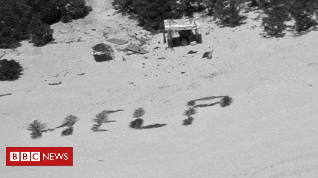 História de sobrevivência: os marinheiros resgatados de ilha após escreverem ‘socorro’ na praia