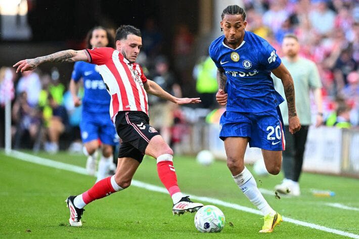 João Pedro marcou 20 gols e deu seis assistências para o Chelsea na última temporada, mas não foi chamado por Ancelotti à Copa. Foto: Andy Buchanan/AFP